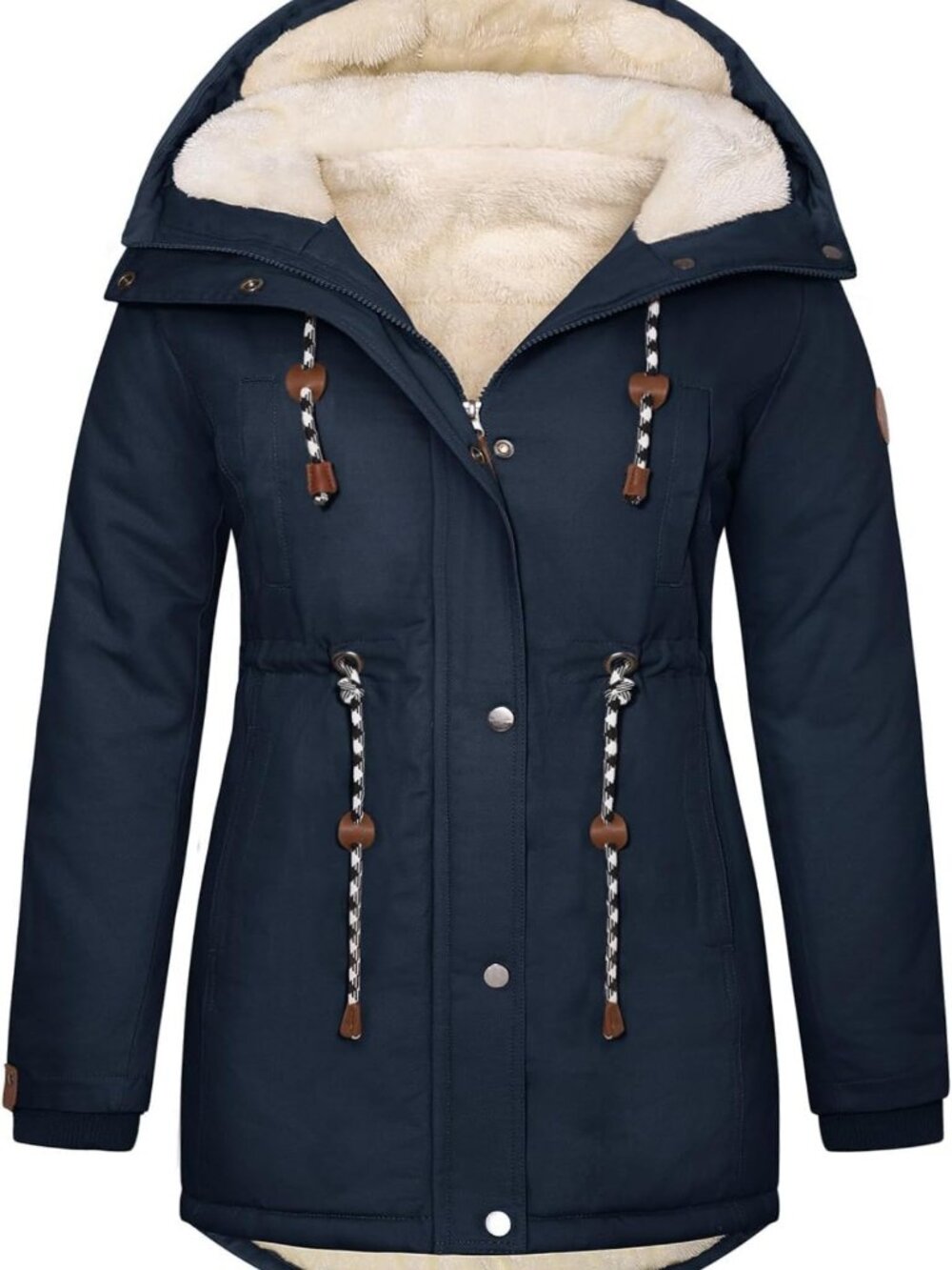 Cozy Plus Size Winter Parka Jacket - Fleece Lined, Hooded Long Puffer Coat